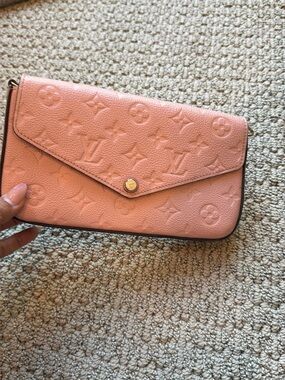 Louis Vuitton Blush Pink Monogram Envelope Clutch Wallet